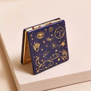 Blue Starry Night Compact Mirror by Lisa Angel