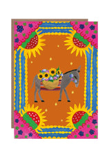 Load image into Gallery viewer, Donkey With Border Greetings Card by Hutch Cassidy
