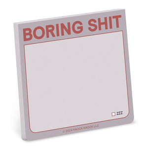 Boring Shit Sticky Notes by Knock Knock