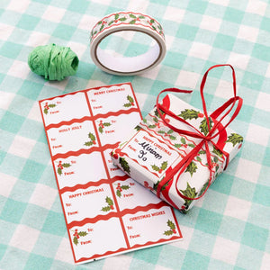 Botanical Holly Paper Tape by Talking Tables