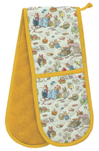 Load image into Gallery viewer, Brambly Hedge Organic Cotton Double Oven Gloves - Spring Picnic
