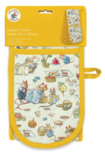Load image into Gallery viewer, Brambly Hedge Organic Cotton Double Oven Gloves - Spring Picnic
