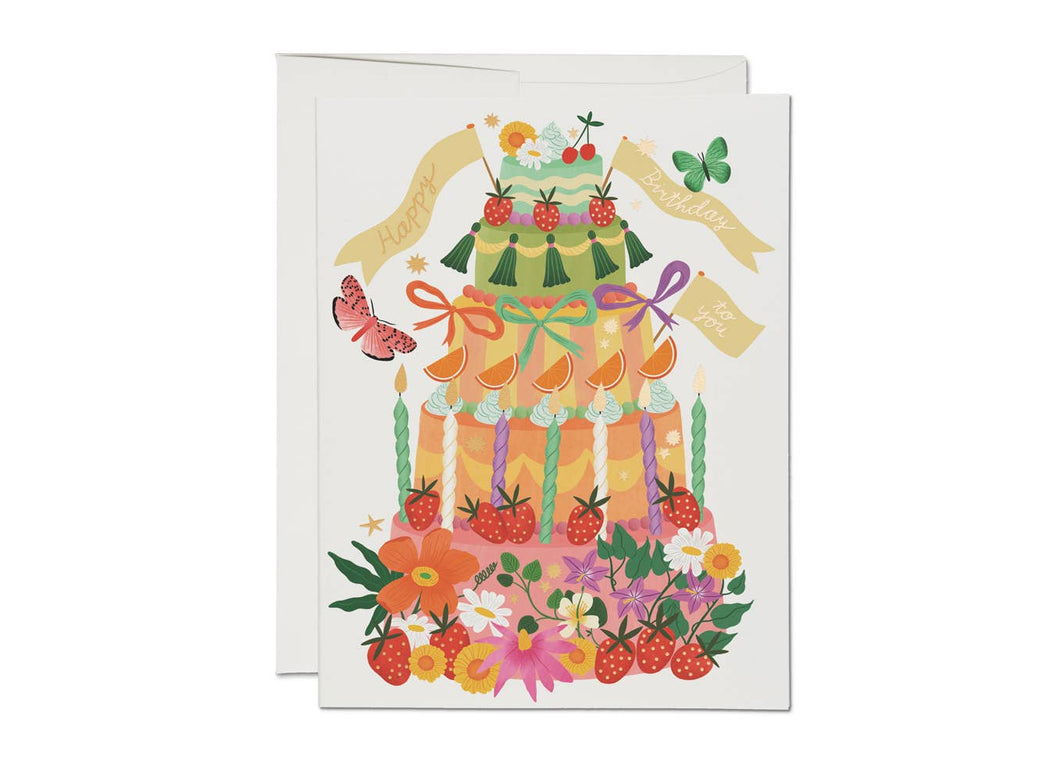 Whimsical Cake - Birthday Card