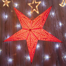 Load image into Gallery viewer, Paper Star Lantern - Fantasia Scarlet
