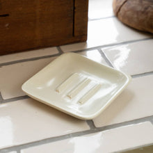 Load image into Gallery viewer, Aarven Soapstone Natural Square Soap Dish
