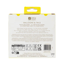 Load image into Gallery viewer, Talking Tables Metallic Balloons With Star Tails - 5 Pack
