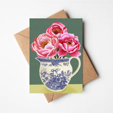 Load image into Gallery viewer, Greeting Card - Peonies In Flora Jug
