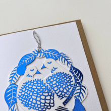 Load image into Gallery viewer, Greetings Card &amp; Letterpress Foiled Decoration - Doves
