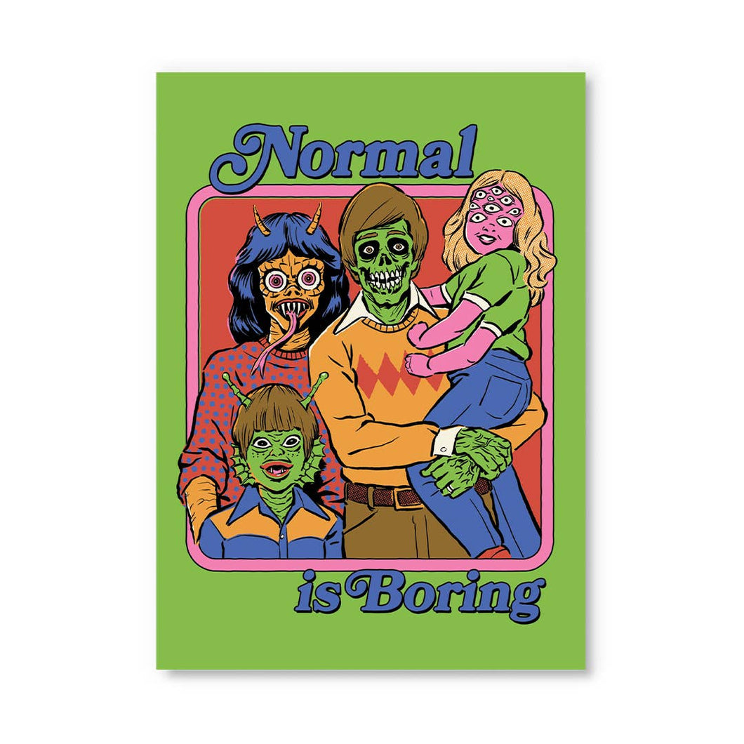 Normal Is Boring Postcard by Steven Rhodes