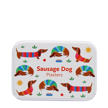 Load image into Gallery viewer, Tin Of 30 Plasters - Sunny Sausage Dog
