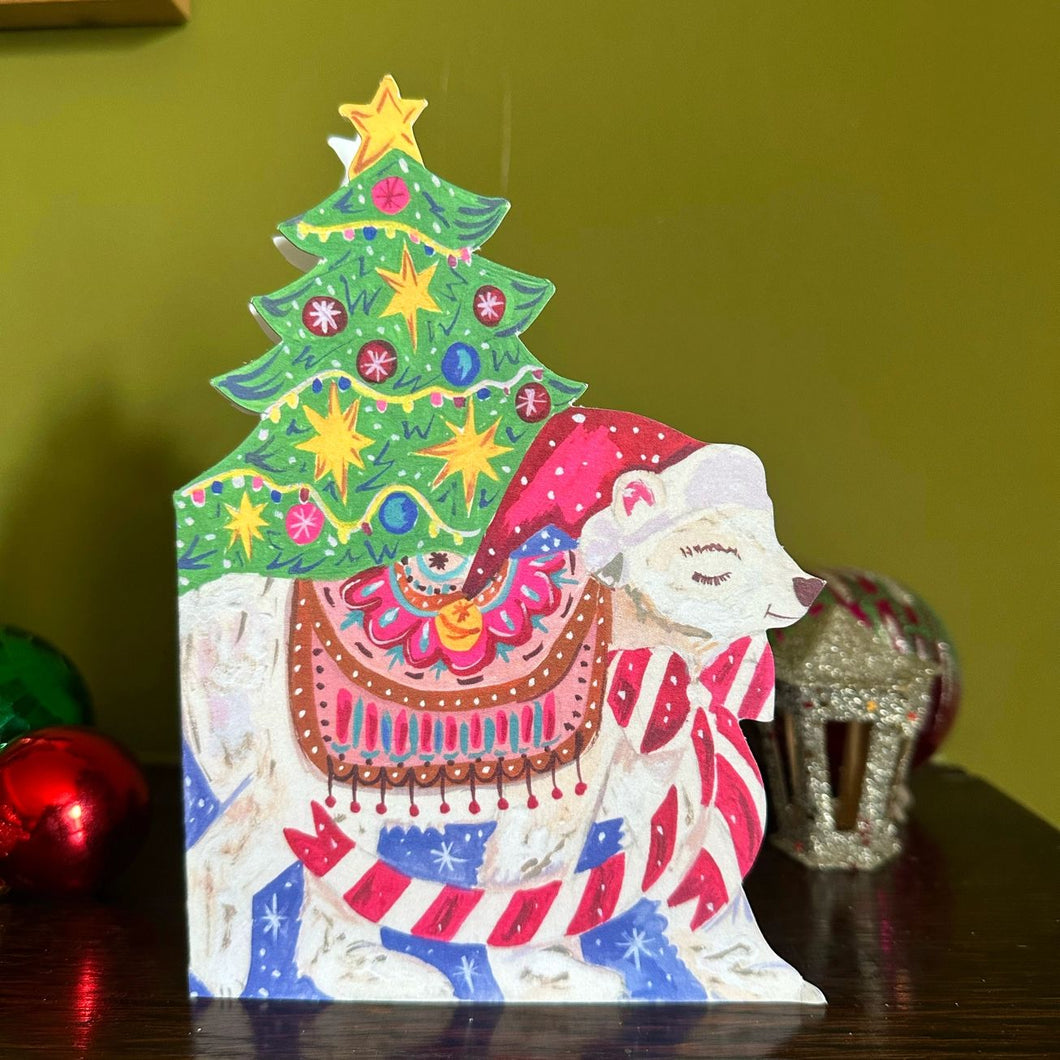 Christmas Card - Magical Polar Bear by Hutch Cassidy
