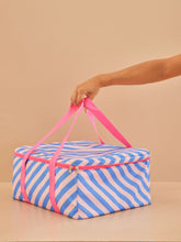 Load image into Gallery viewer, Cooler Bag - Pink and Blue Stripe by Rice DK
