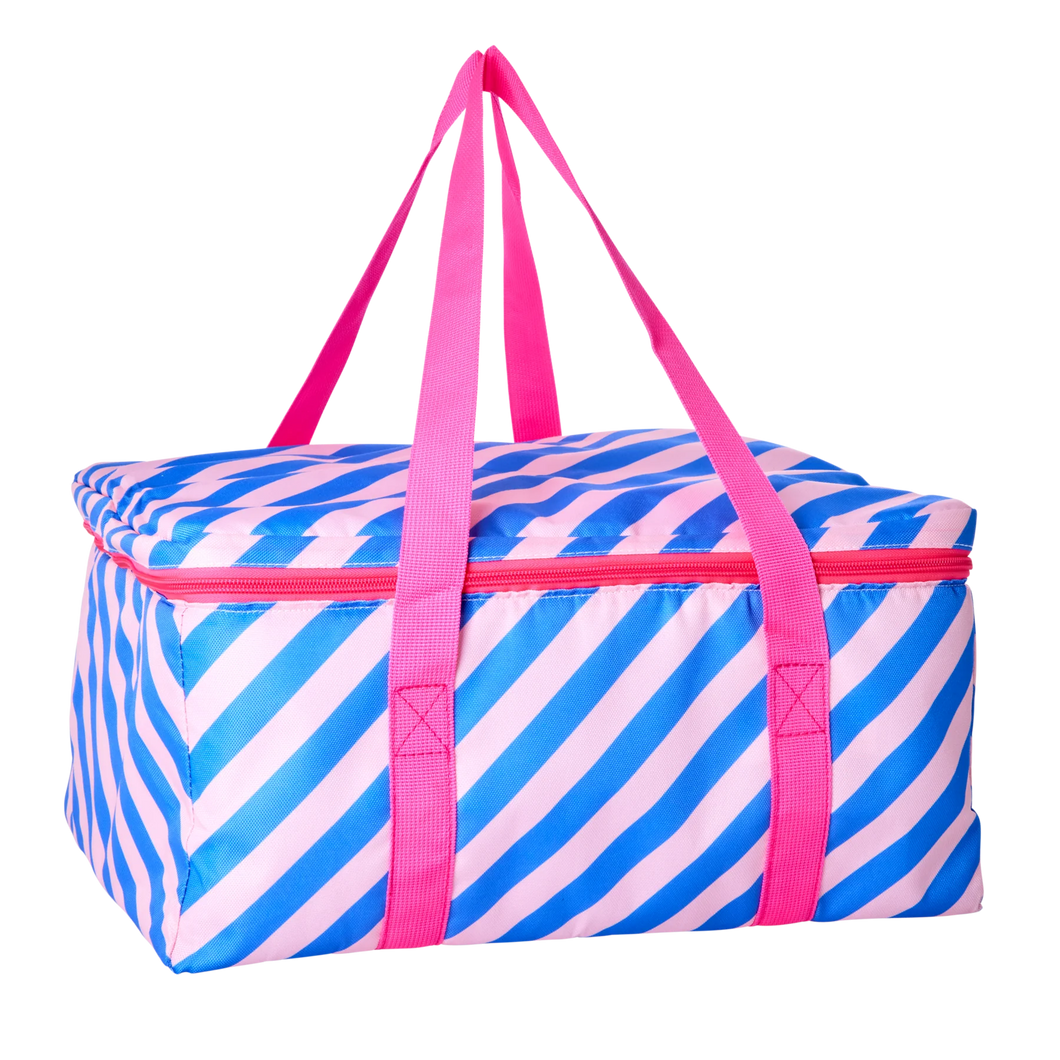 Cooler Bag - Pink and Blue Stripe by Rice DK