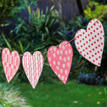 Load image into Gallery viewer, Cotton Paper Heart Garland - 2m by Talking Tables
