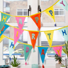 Load image into Gallery viewer, 100% Organic Cotton Birthday Bunting by Talking Tables
