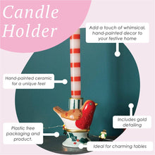 Load image into Gallery viewer, Talking Tables - Hand-Painted Robin Candle Holder

