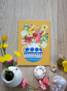 Brie Harrison Greetings Card - Festival Flowers