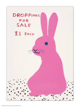 Load image into Gallery viewer, A6 Art Postcard By David Shrigley - Droppings For Sale
