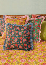 Load image into Gallery viewer, Sanganeri Block Print Cushion Cover
