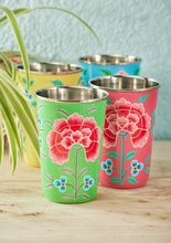 Load image into Gallery viewer, Chrysanthemum Hand Painted Enamel Large Tumbler
