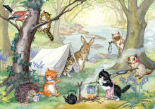 Load image into Gallery viewer, Kittens Camp - Molly Brett Postcard
