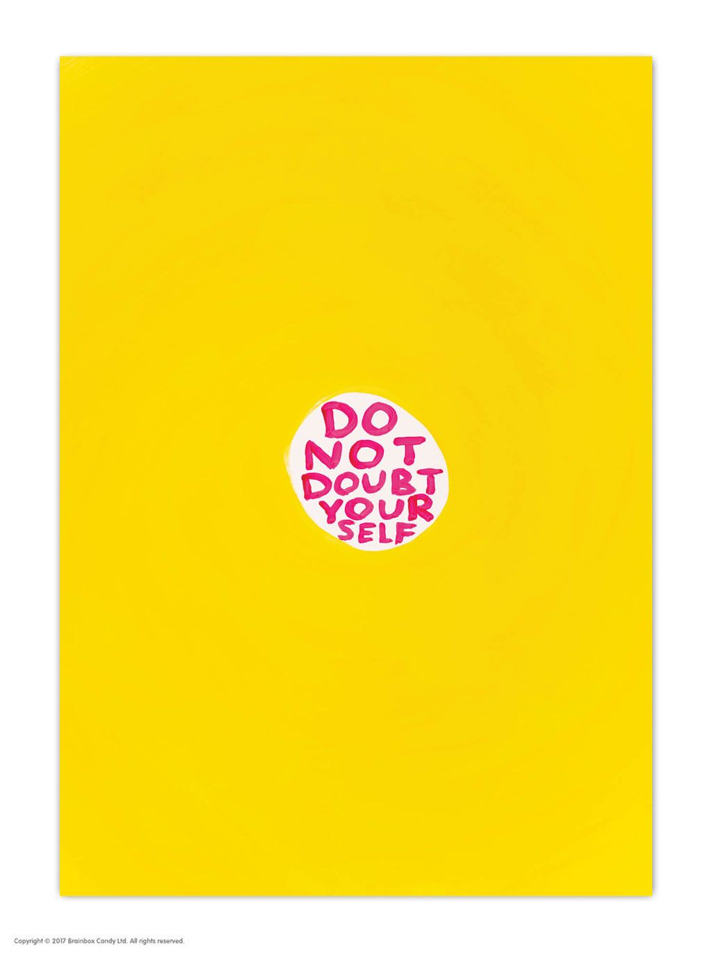 A6 Art Postcard By David Shrigley - Dont Doubt Yourself