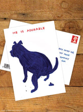 Load image into Gallery viewer, A6 Art Postcard By David Shrigley - He Is Adorable
