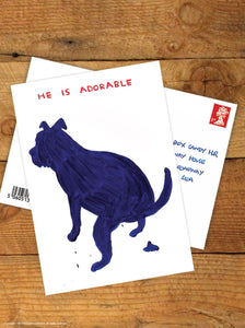 A6 Art Postcard By David Shrigley - He Is Adorable