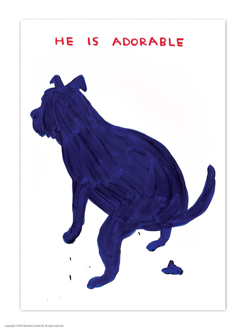 A6 Art Postcard By David Shrigley - He Is Adorable