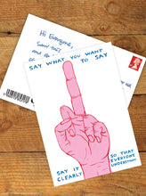 Load image into Gallery viewer, A6 Art Postcard By David Shrigley - Say What You Want
