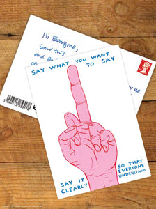A6 Art Postcard By David Shrigley - Say What You Want