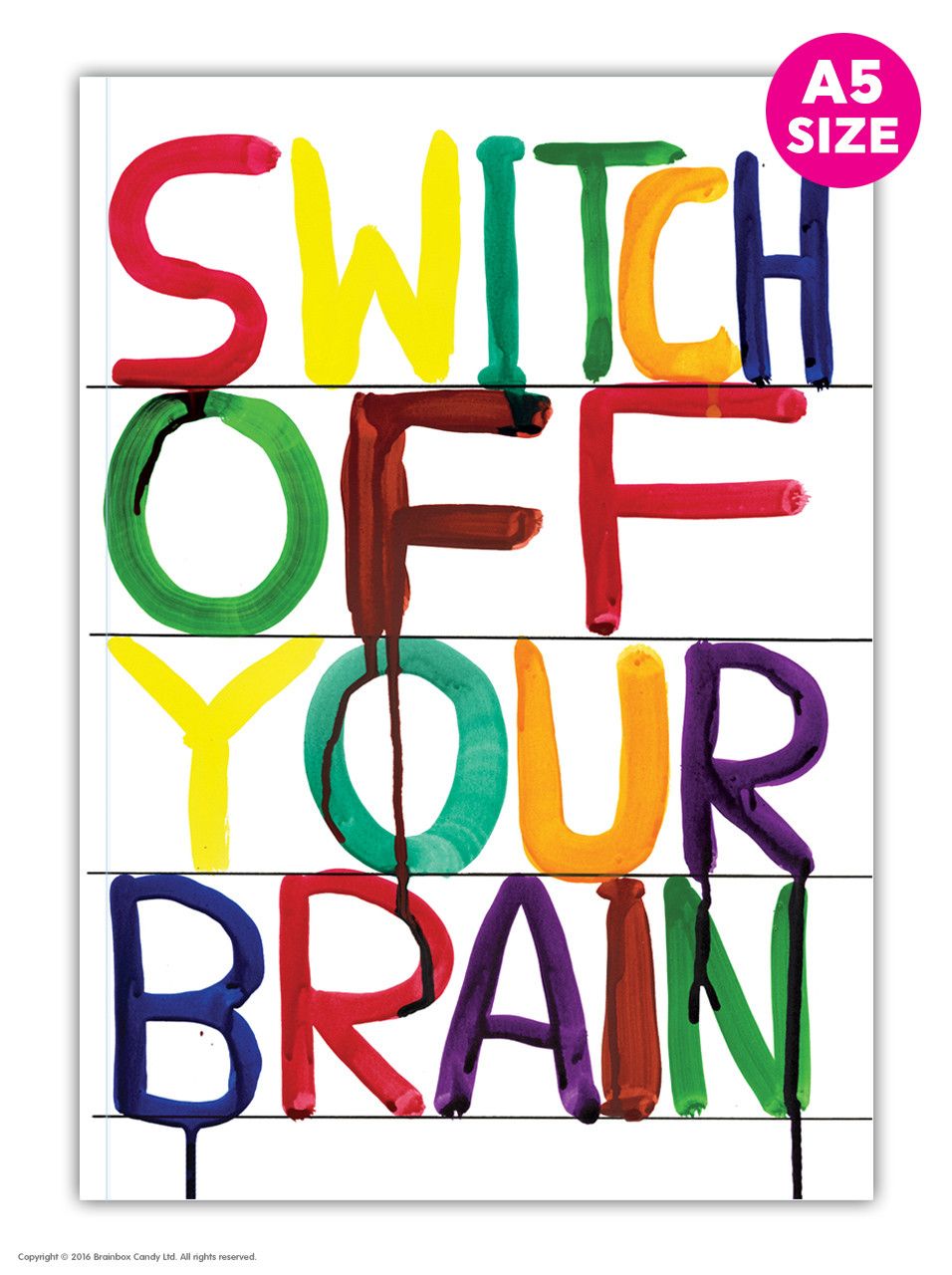 David Shrigley A5 Notebook Switch Off Your Brain