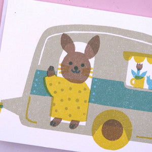 A7 Mini Greeting Card - Caravan