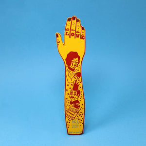 Tattooed Arm Bookmark - Yellow