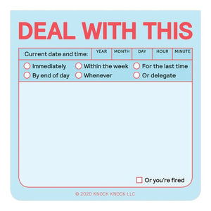 Deal with This Sticky Notes by Knock Knock