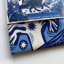 Load image into Gallery viewer, Cotton Tea Towel - Midnight Fox
