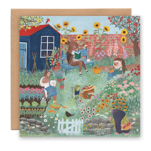 Cécile Berrubé Greetings Card - Busy Garden