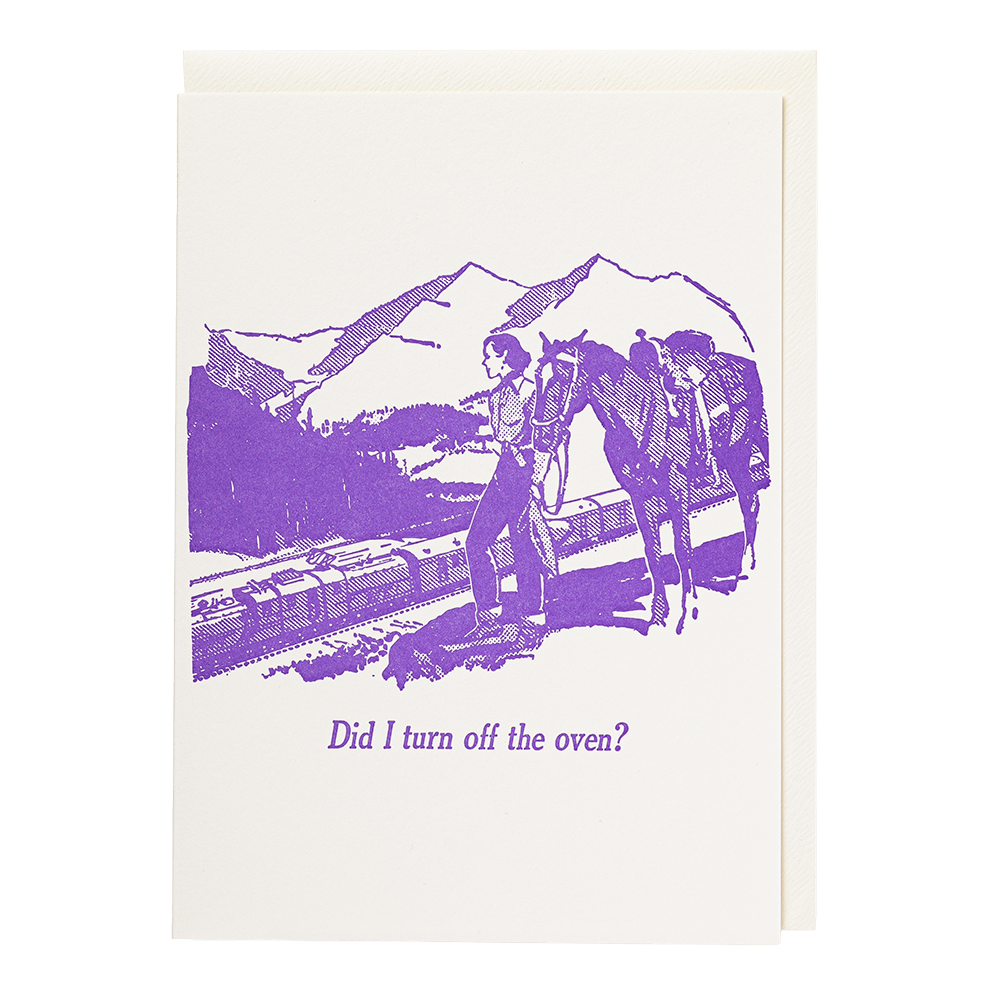 Did I Turn The Oven Off?  Greeting Card by Archivist