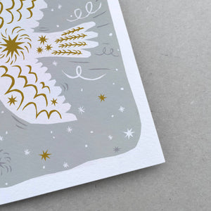 Greetings Card - Winter Bird