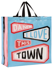 Load image into Gallery viewer, Blue Q Shopper - Damn, I Love This Town
