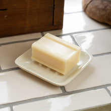 Load image into Gallery viewer, Aarven Soapstone Natural Square Soap Dish
