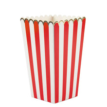 Load image into Gallery viewer, Red and  White Popcorn Boxes - Set Of  8
