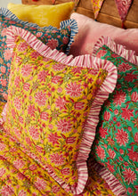 Load image into Gallery viewer, Sanganeri Block Print Cushion Cover
