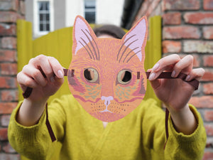 Cat Mask Greeting Card by East End Press