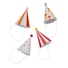 Load image into Gallery viewer, Circus Party Hats with Pom Poms - Pack of 8
