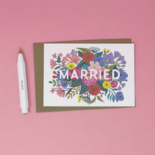 Load image into Gallery viewer, Wedding Card - Floral Married
