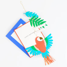 Load image into Gallery viewer, Meri Meri Birthday Card - Parrot Decoration
