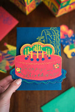 Load image into Gallery viewer, East End Press C6 Greeting Card - Cake Party
