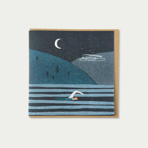Oldfield Design Co Greeting Card - Night Swimming