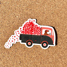 Load image into Gallery viewer, Love Truck Dachshund Star Sunglasses Vinyl Sticker
